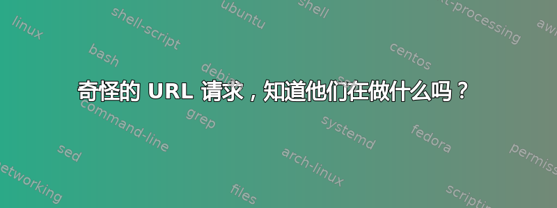 奇怪的 URL 请求，知道他们在做什么吗？