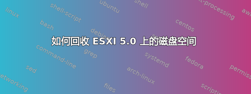 如何回收 ESXI 5.0 上的磁盘空间