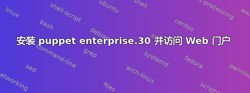 安装 puppet enterprise.30 并访问 Web 门户