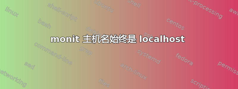 monit 主机名始终是 localhost