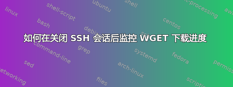 如何在关闭 SSH 会话后监控 WGET 下载进度