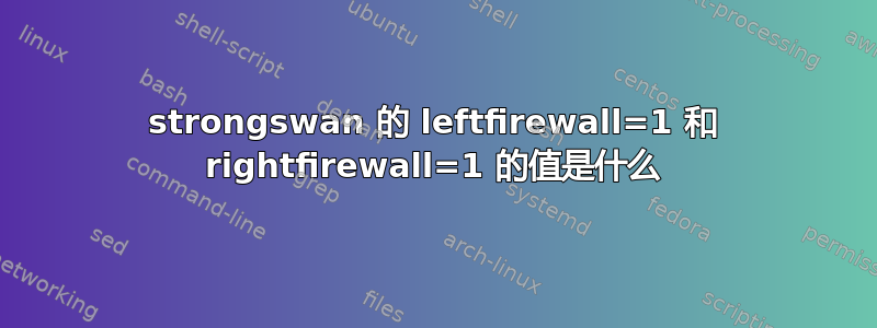 strongswan 的 leftfirewall=1 和 rightfirewall=1 的值是什么