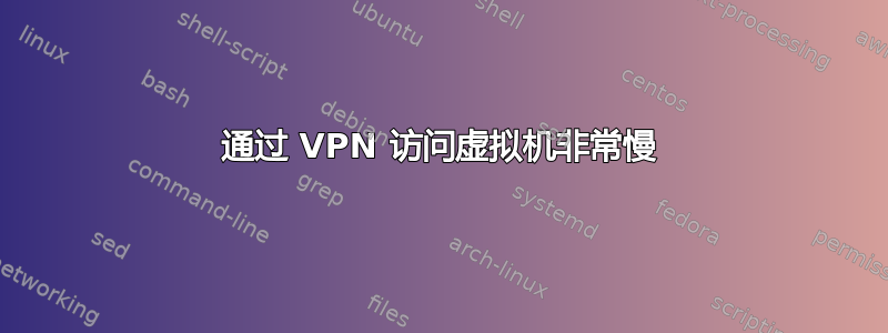 通过 VPN 访问虚拟机非常慢