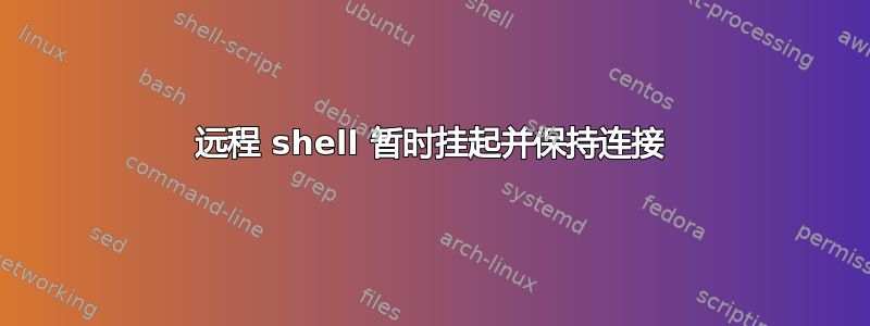 远程 shell 暂时挂起并保持连接