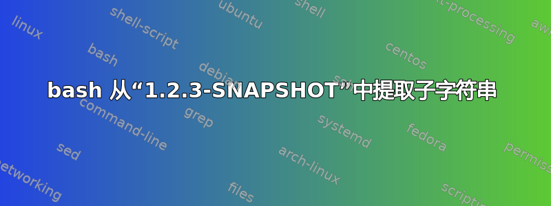 bash 从“1.2.3-SNAPSHOT”中提取子字符串