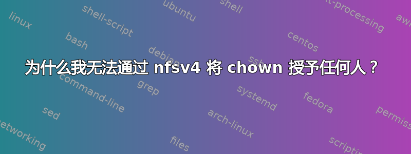 为什么我无法通过 nfsv4 将 chown 授予任何人？