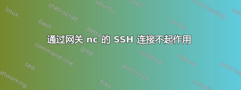 通过网关 nc 的 SSH 连接不起作用