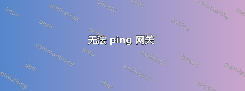 无法 ping 网关