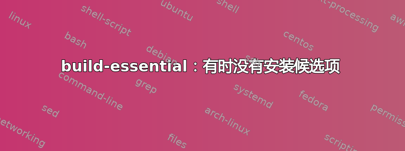 build-essential：有时没有安装候选项