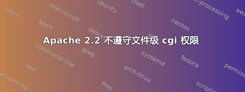 Apache 2.2 不遵守文件级 cgi 权限