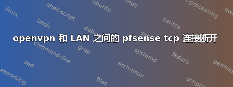 openvpn 和 LAN 之间的 pfsense tcp 连接断开