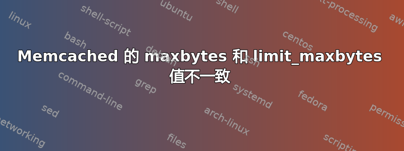 Memcached 的 maxbytes 和 limit_maxbytes 值不一致