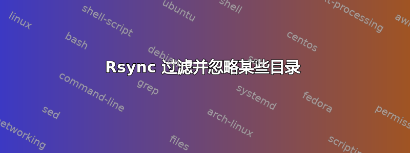 Rsync 过滤并忽略某些目录