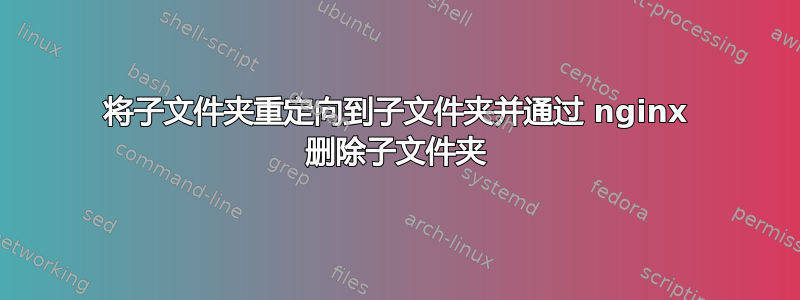 将子文件夹重定向到子文件夹并通过 nginx 删除子文件夹