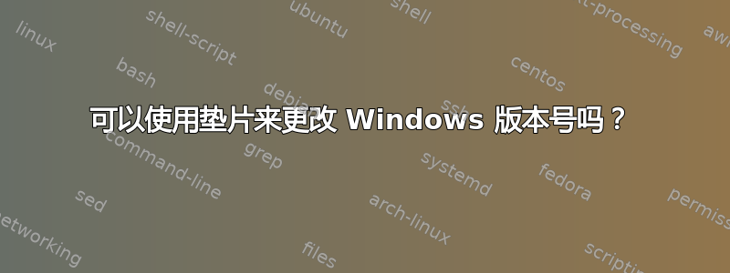 可以使用垫片来更改 Windows 版本号吗？