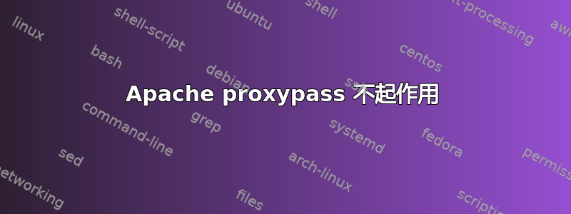 Apache proxypass 不起作用