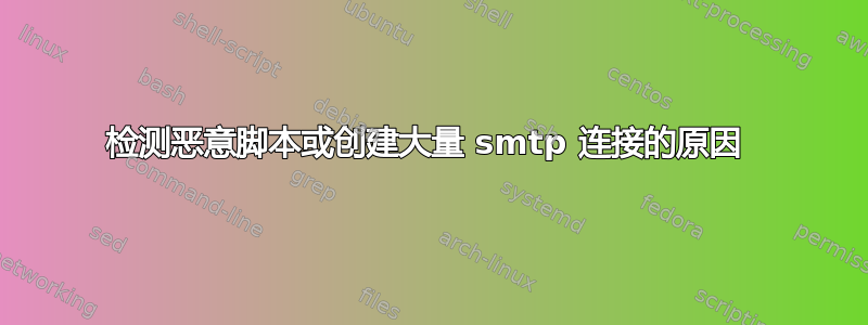 检测恶意脚本或创建大量 smtp 连接的原因 