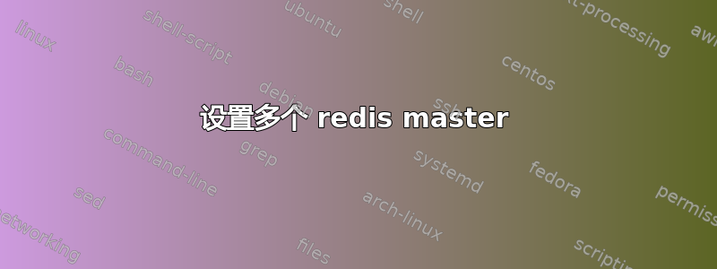 设置多个 redis master