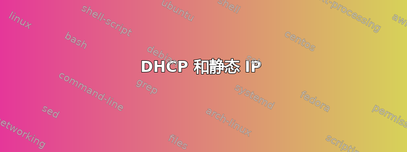 DHCP 和静态 IP