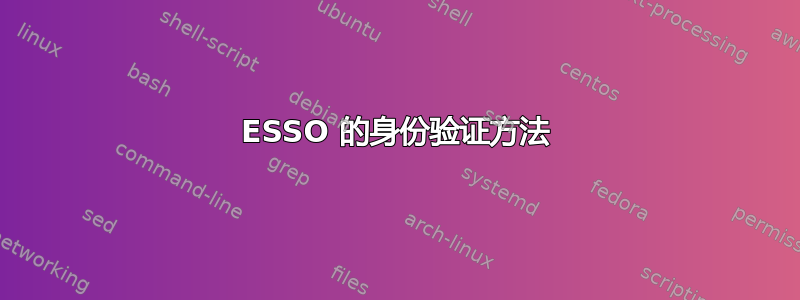 ESSO 的身份验证方法