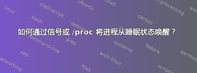 如何通过信号或 /proc 将进程从睡眠状态唤醒？