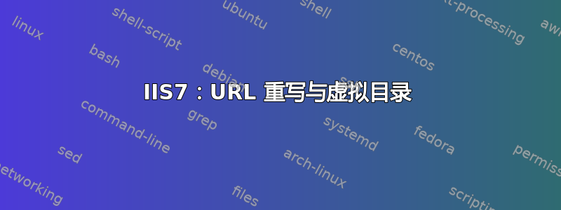 IIS7：URL 重写与虚拟目录