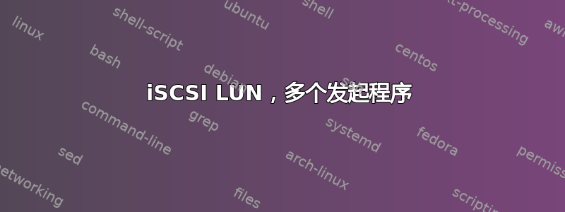 iSCSI LUN，多个发起程序