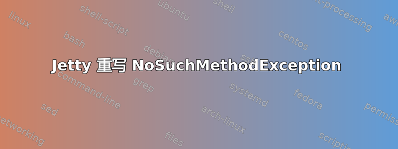 Jetty 重写 NoSuchMethodException