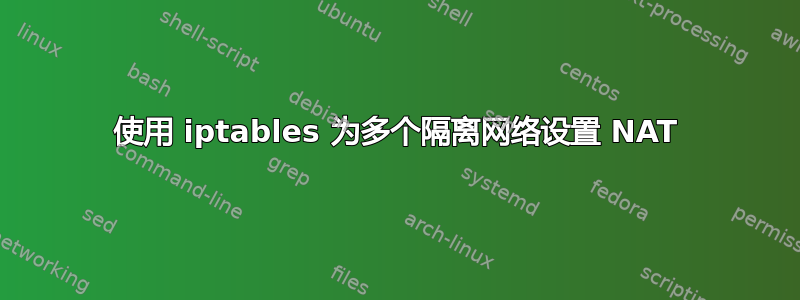 使用 iptables 为多个隔离网络设置 NAT