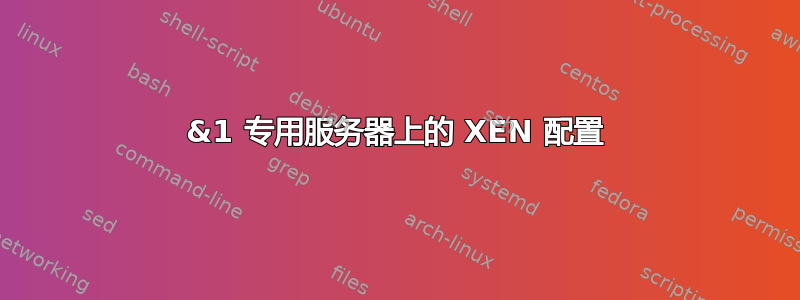 1&1 专用服务器上的 XEN 配置