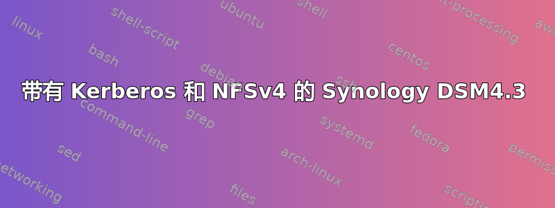 带有 Kerberos 和 NFSv4 的 Synology DSM4.3