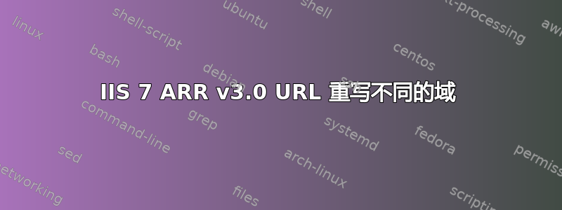 IIS 7 ARR v3.0 URL 重写不同的域