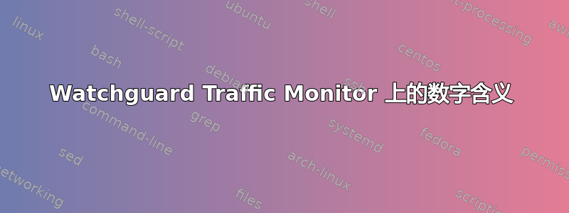 Watchguard Traffic Monitor 上的数字含义