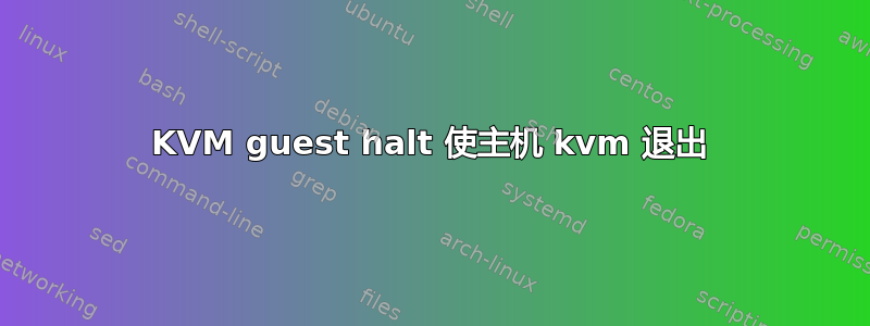 KVM guest halt 使主机 kvm 退出