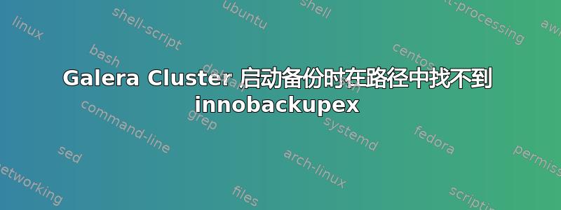 Galera Cluster 启动备份时在路径中找不到 innobackupex