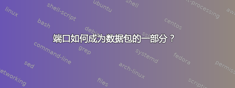 端口如何成为数据包的一部分？ 