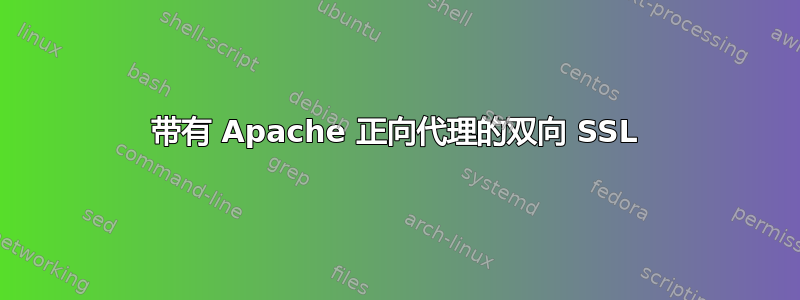 带有 Apache 正向代理的双向 SSL