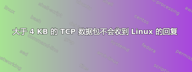 大于 4 KB 的 TCP 数据包不会收到 Linux 的回复