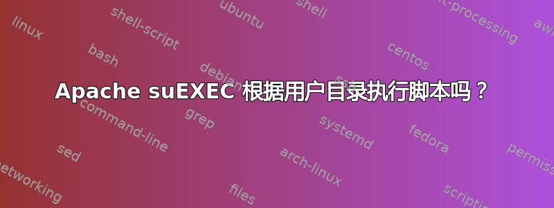 Apache suEXEC 根据用户目录执行脚本吗？