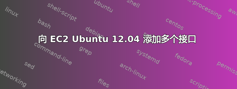 向 EC2 Ubuntu 12.04 添加多个接口