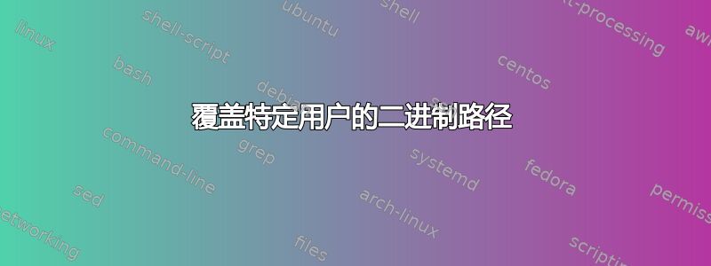 覆盖特定用户的二进制路径