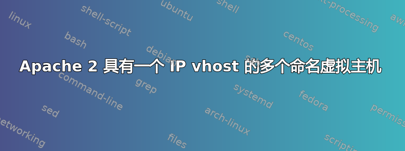 Apache 2 具有一个 IP vhost 的多个命名虚拟主机