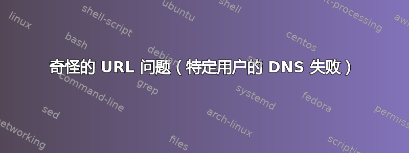 奇怪的 URL 问题（特定用户的 DNS 失败）