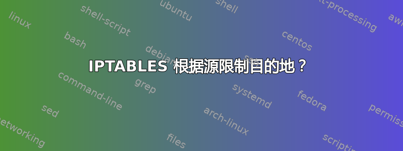 IPTABLES 根据源限制目的地？