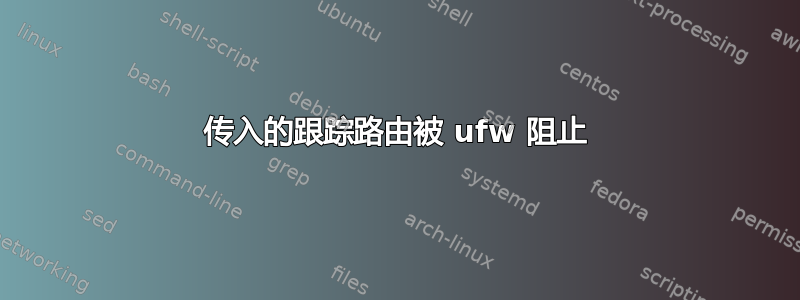 传入的跟踪路由被 ufw 阻止