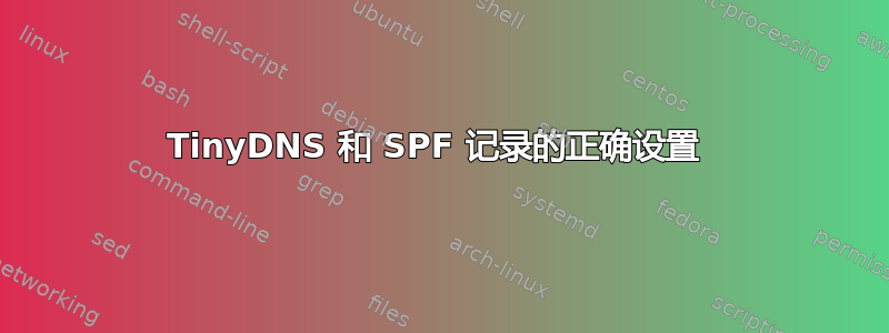 TinyDNS 和 SPF 记录的正确设置 