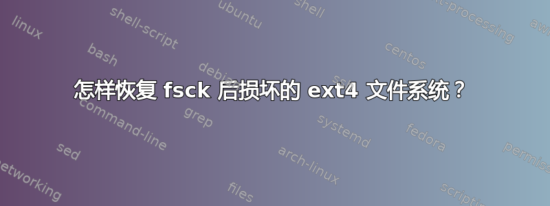 怎样恢复 fsck 后损坏的 ext4 文件系统？