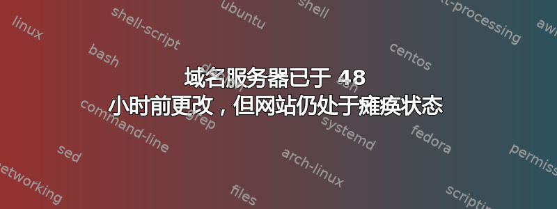 域名服务器已于 48 小时前更改，但网站仍处于瘫痪状态