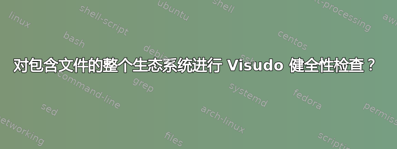 对包含文件的整个生态系统进行 Visudo 健全性检查？