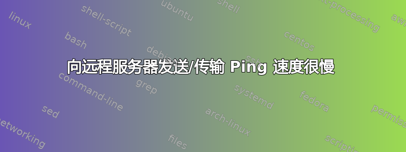 向远程服务器发送/传输 Ping 速度很慢